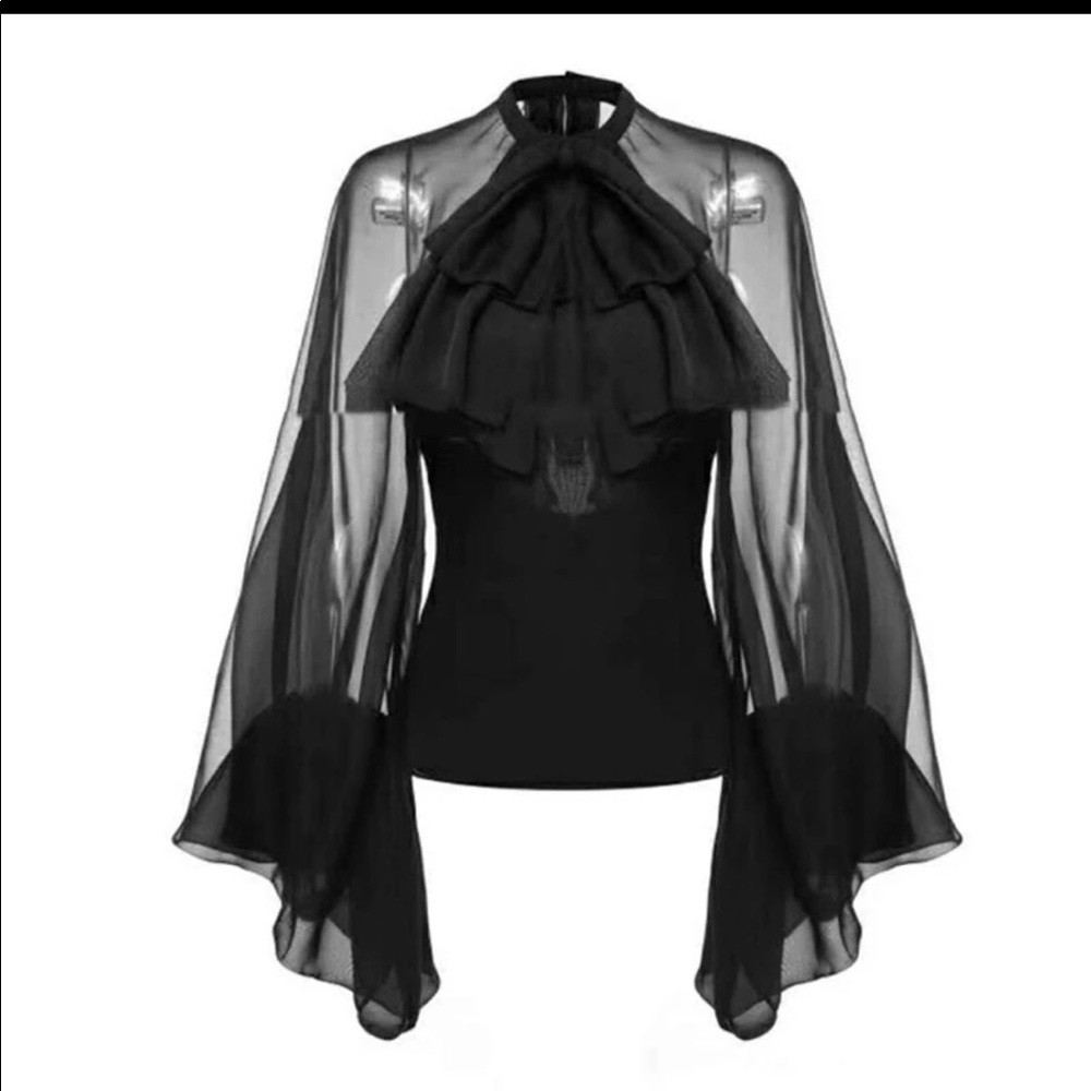 Black sheet shirt.